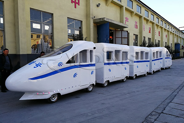 trackless bullet train amusement ride