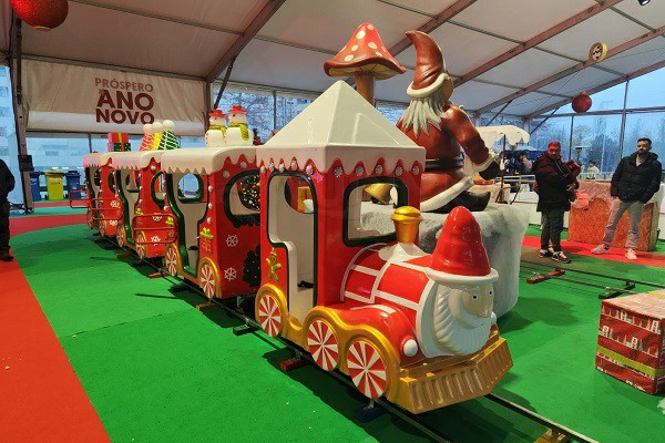 Festival train in mall