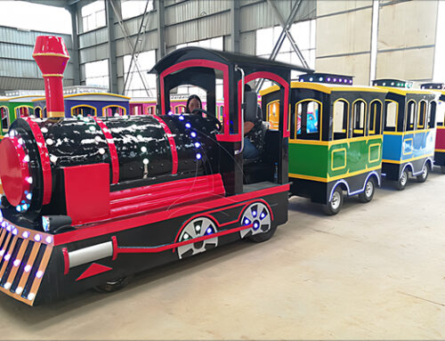 Retro Amusement Train in the USA