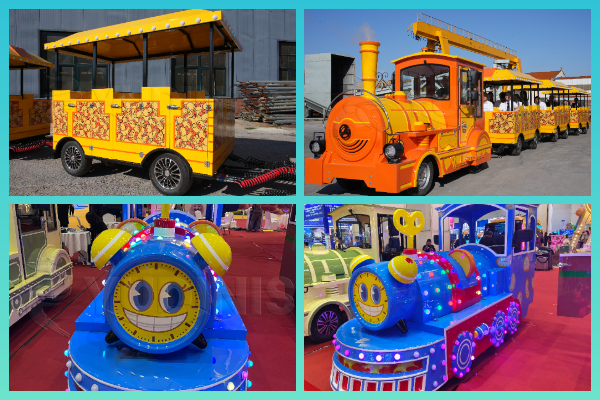 cartoon themed trackless train for children